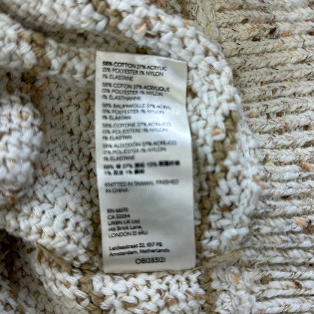 Free People Starlight Sweater Pearl Island Stripes Cream Oatmeal Comfy XS